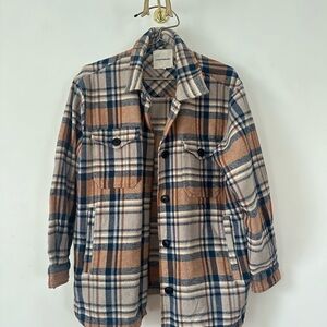 Lucky Brand Plaid Jacket - Brown and Blue